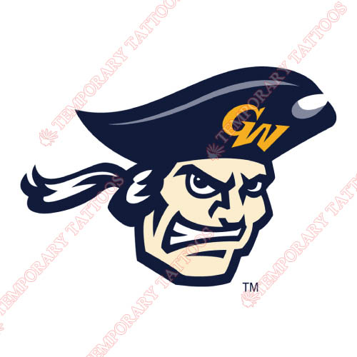 George Washington Colonials Customize Temporary Tattoos Stickers NO.4439